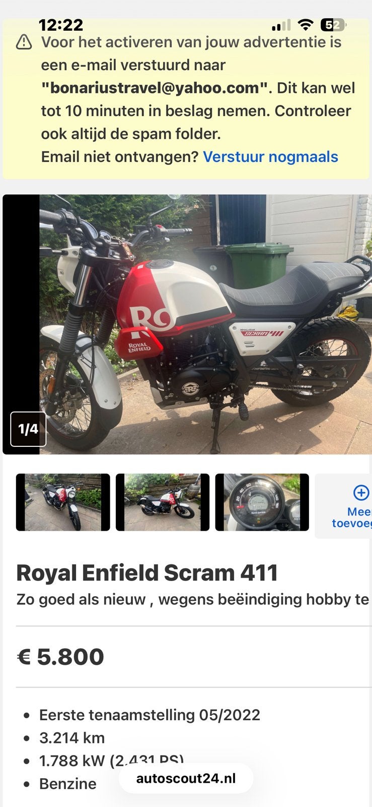 Royal Enfield scram 411, Motoren, Motoren | Royal Enfield, Particulier, Toermotor