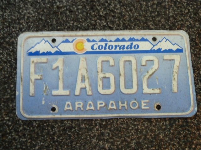 Kentekenplaat licenseplate Colorado Arapahoe USA, Verzenden, Gebruikt, Auto's
