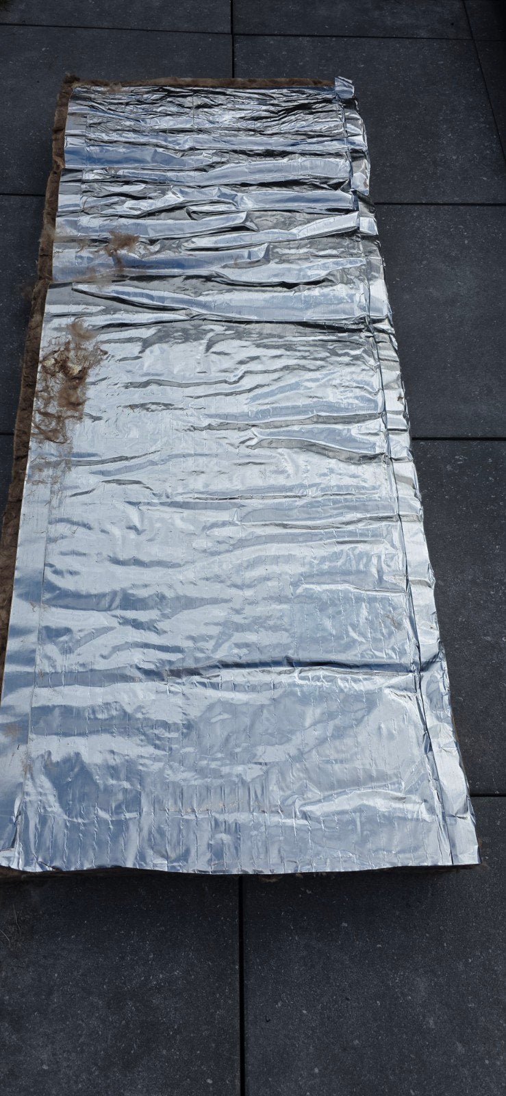 Restant glaswol isolatie met dampdichte alu laag, 12 cm of meer, Nieuw, Minder dan 5 m², Glaswol