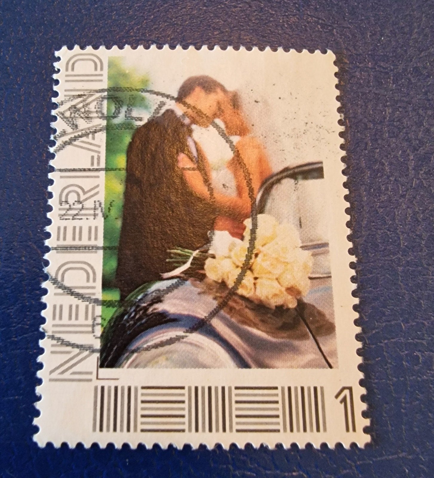 kv977 Hallmark postzegel: Bruidspaar met boeket, Ophalen of Verzenden, Na 1940, Gestempeld