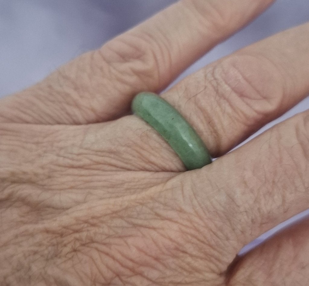 Bandring groene Aventurijn Ø 18,2 mm, Sieraden, Tassen en Uiterlijk, Ringen, Verzenden, Nieuw, Dame of Heer, Groen
