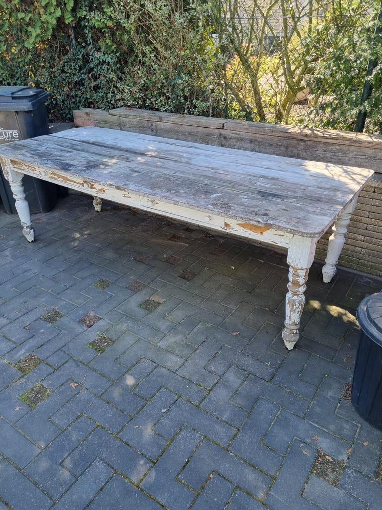 Massief grenen tafel!, Ophalen, Gebruikt, Rechthoekig, Hout