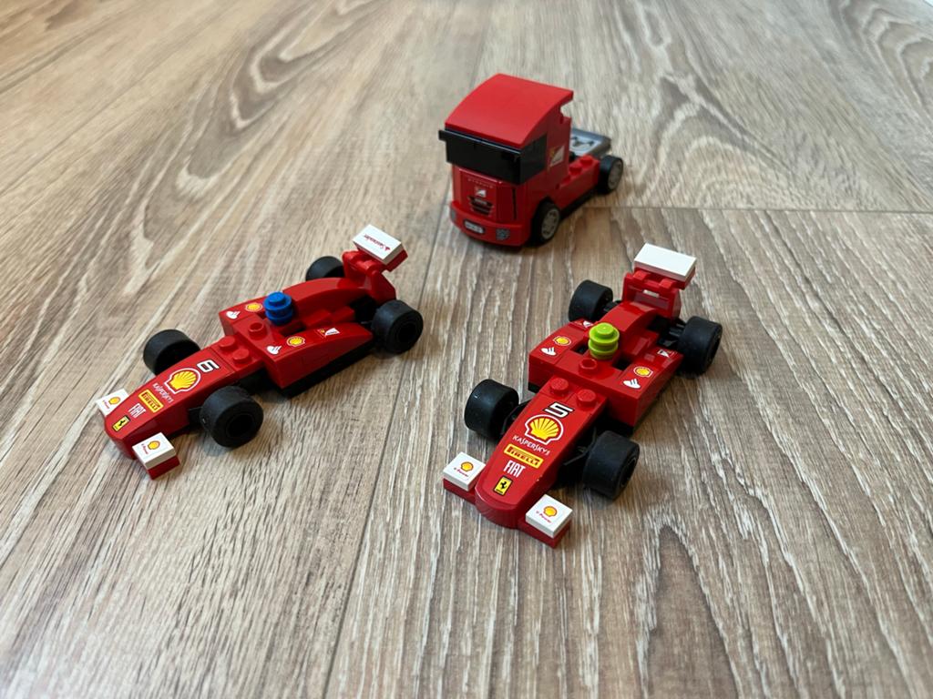 Lego 30190 Ferrari F1 Racers en Truck Shell 30191, Gebruikt, Lego, Ophalen of Verzenden, Compleet