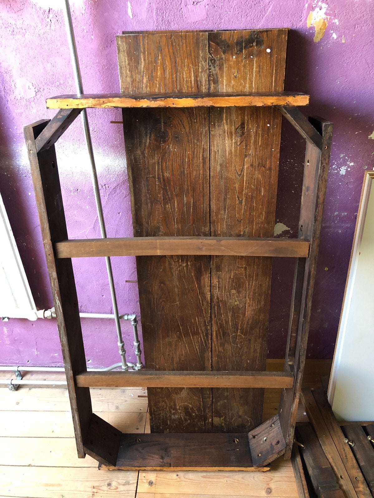Teak salontafel met lade, leuk project !, Ophalen, Zo goed als nieuw