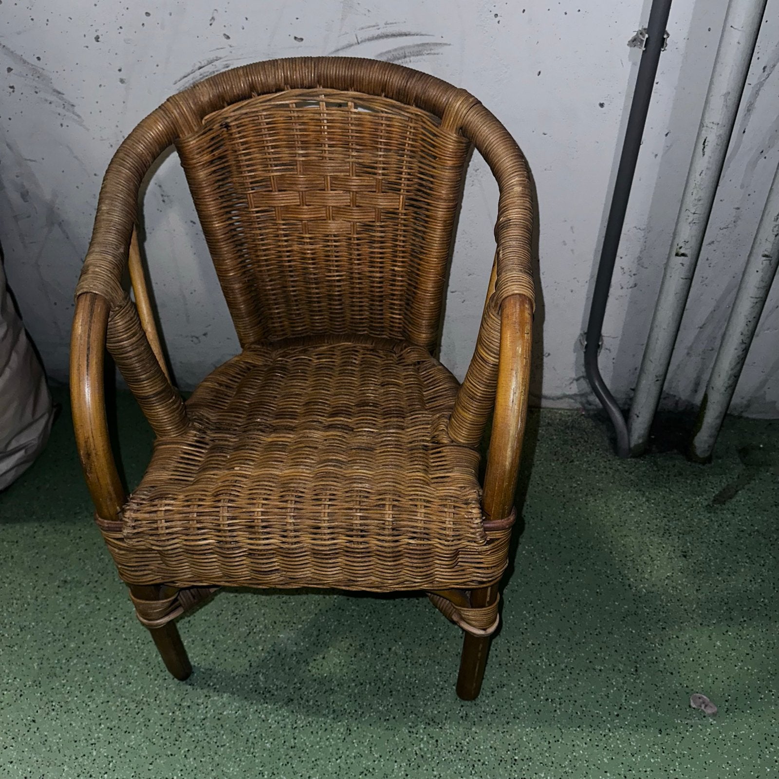 Vintage rieten kinderstoel, Ophalen, Gebruikt, Overige typen