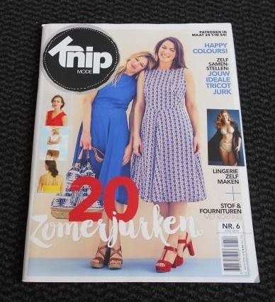 Knipmode nummer 6 juni 2016 alle patronen maat 34 t/m 54 XL, Verzenden, Zo goed als nieuw, Vrouw, Knipmode