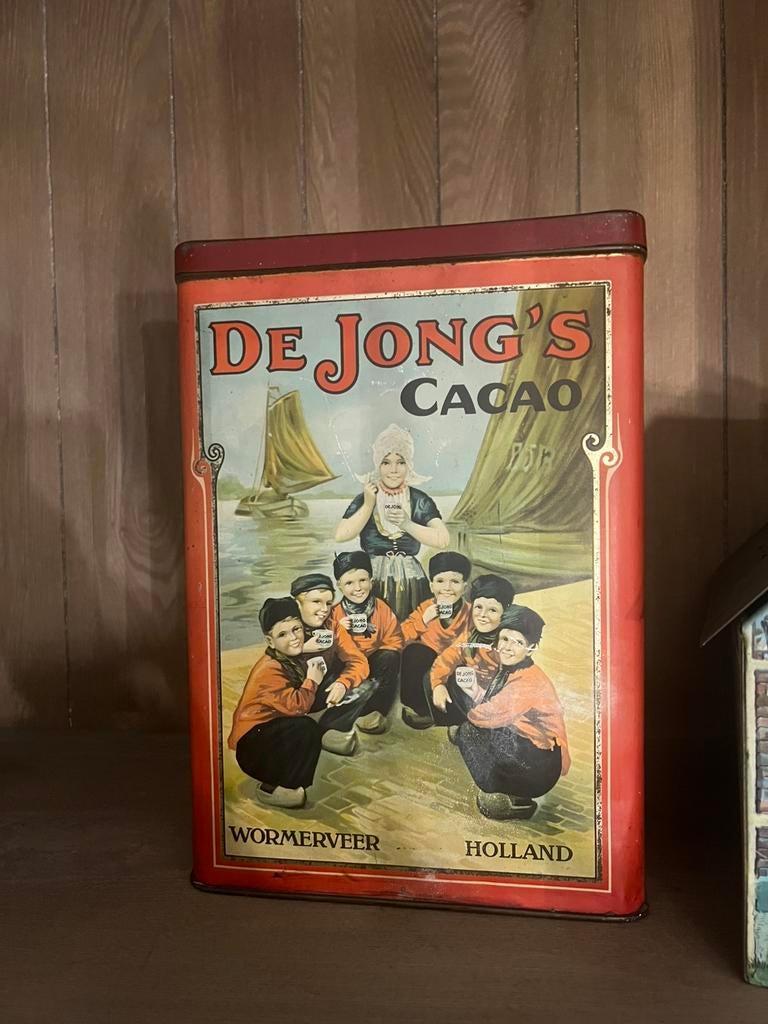 De Jong’s cacaoblik, Ophalen of Verzenden, Zo goed als nieuw, Overige