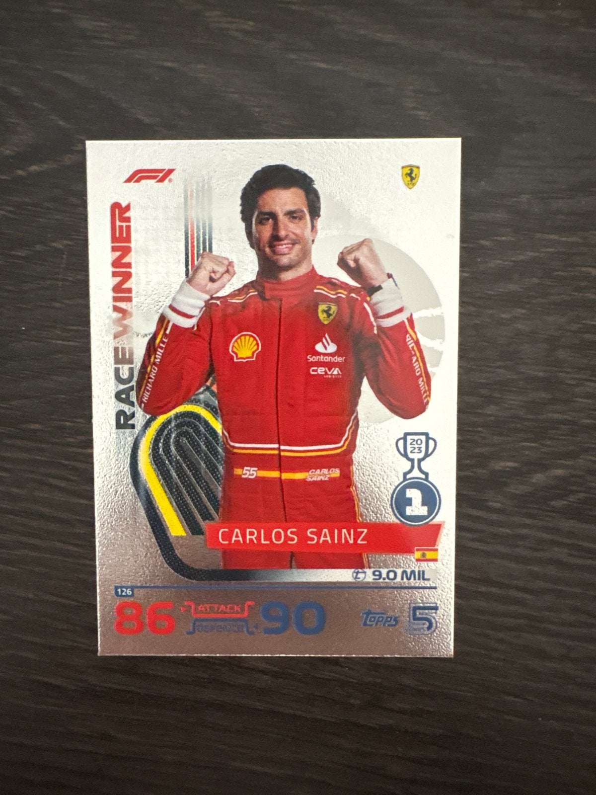 Carlos Sainz Topps Turbo Attax F1 2024 Race Winner kaart, Ophalen of Verzenden, Zo goed als nieuw, Formule 1