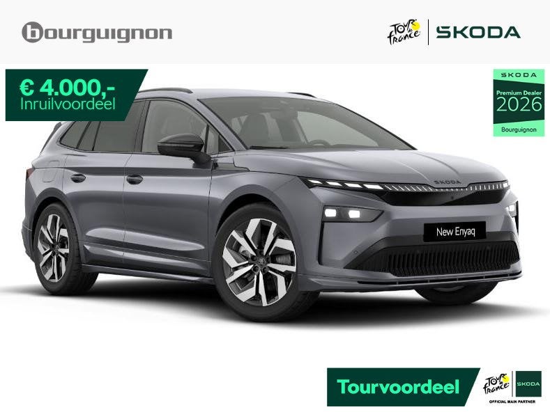 Skoda Enyaq Sportline Tour Edition 85 | 286 PK | Trekhaak |, Auto's, Skoda, Automaat, Achterwielaandrijving, 510 min, 286 pk