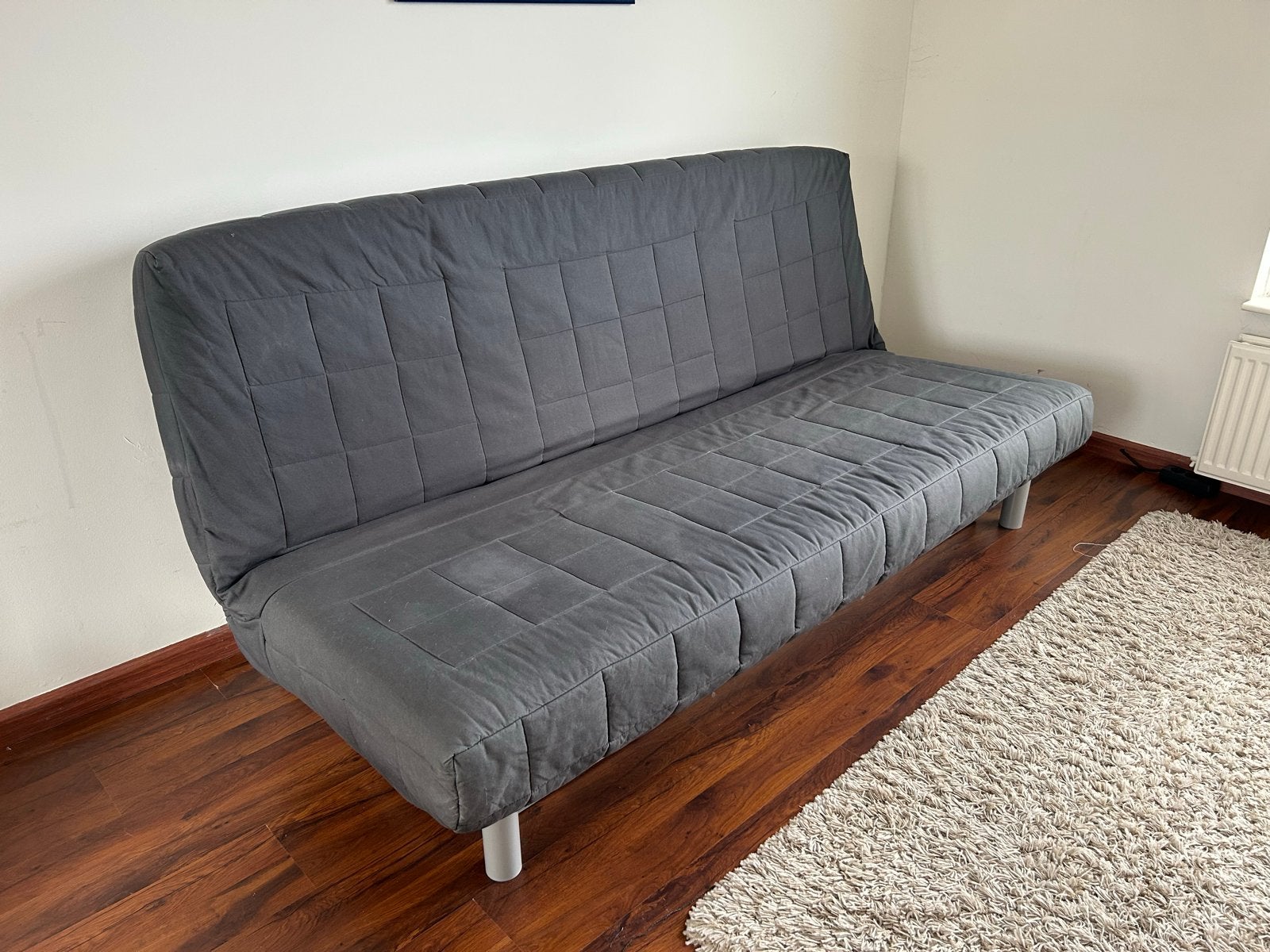 IKEA Beddinge slaapbank - Grijs, Ophalen, Gebruikt, Tweepersoons, 140 cm