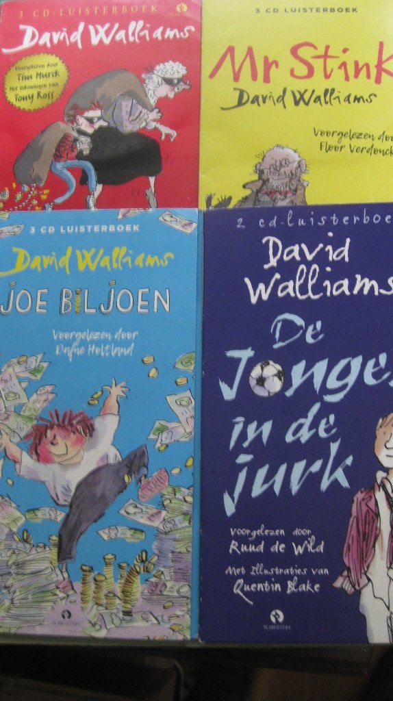 4 luisterboeken David Walliams, Boeken, Ophalen of Verzenden, Cd, Kind