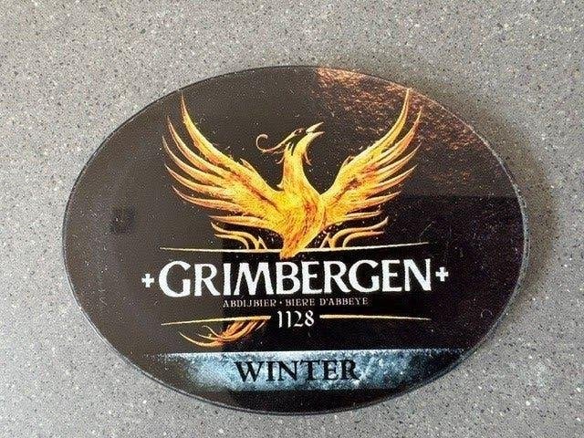 Ovale taplens Grimbergen Winter (nieuw logo), Ophalen of Verzenden, Zo goed als nieuw, Overige typen, Overige merken