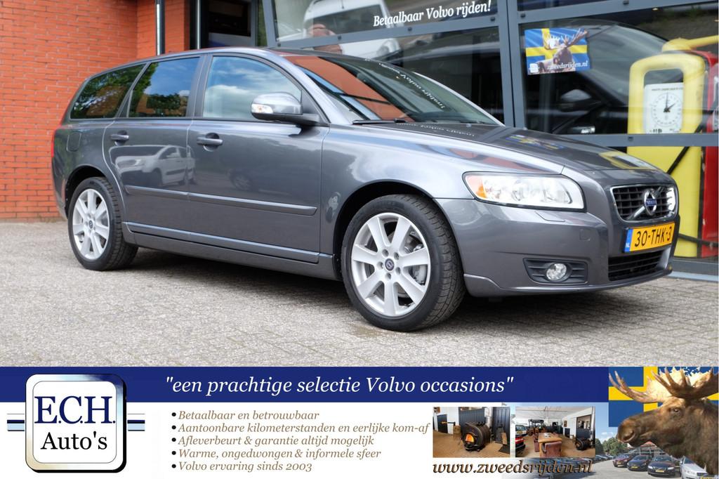 Volvo V50 2.0 145 pk Limited Edition, Leer Dealer-onderhoude, Auto's, Volvo, Gebruikt, 4 cilinders, Met garantie (alle), Automatische klimaatregeling