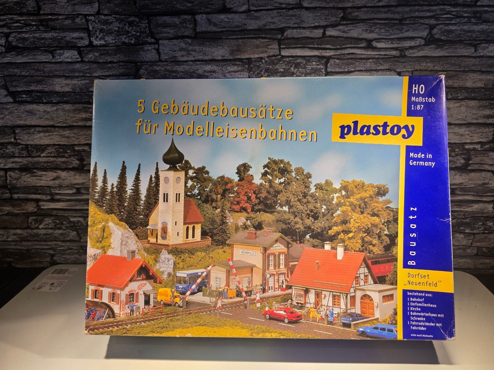 plastoy Bouwpakket Dorpsset Hochtann Ho spoor trein 1:87, Overige merken, Gelijkstroom of Wisselstroom, Brug, Tunnel of Gebouw