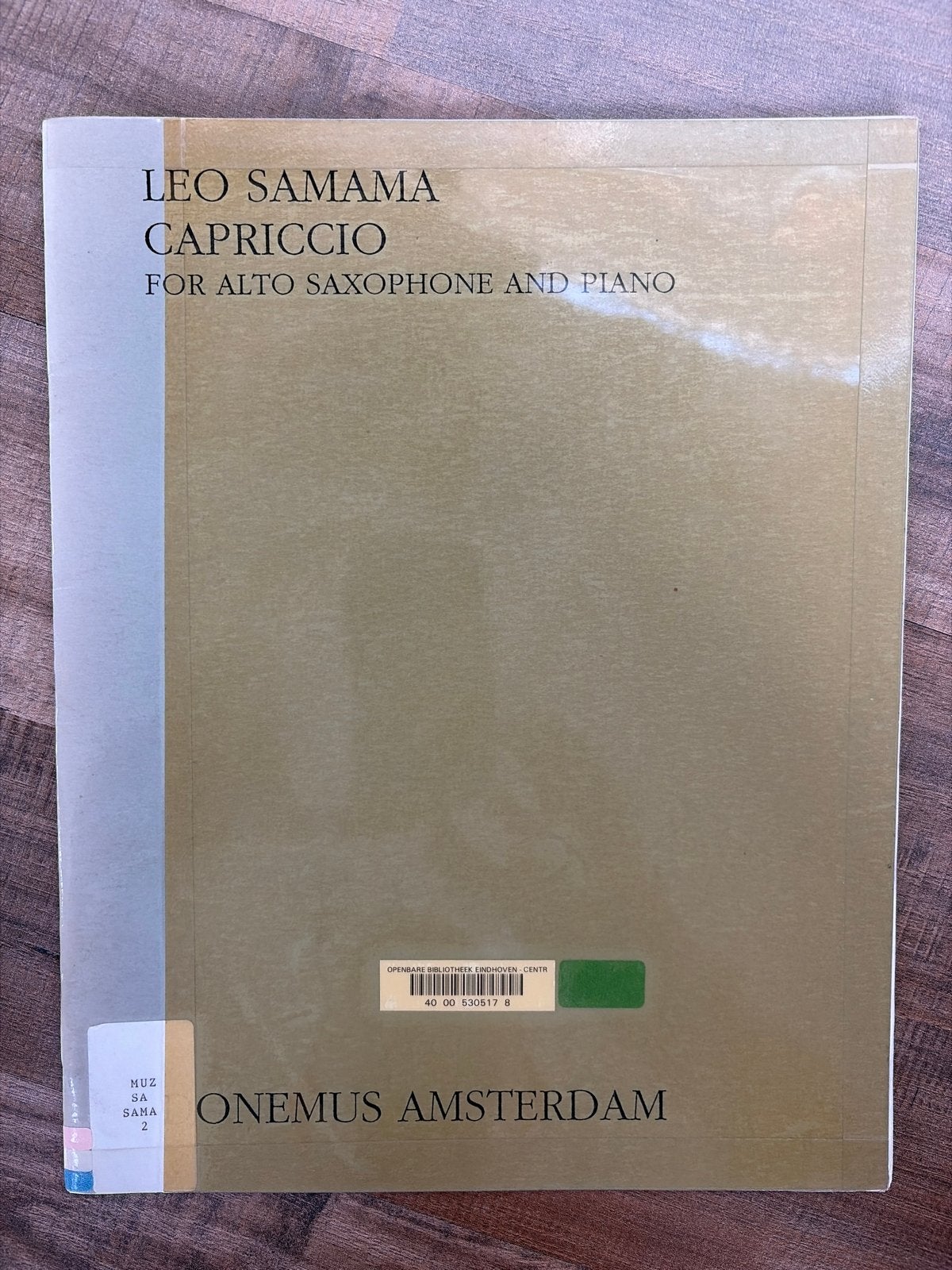 Leo Samama - Capriccio voor altsaxofoon en piano, Muziek en Instrumenten, Gebruikt, Klassiek, Saxofoon, Ophalen of Verzenden