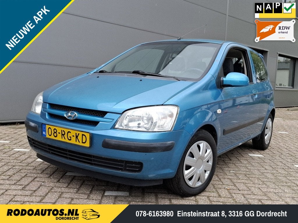 Hyundai Getz 1.3i GL Cool 3D Nw Koppeling & APK ✅, Metallic lak, 4 cilinders, Blauw, Origineel Nederlands