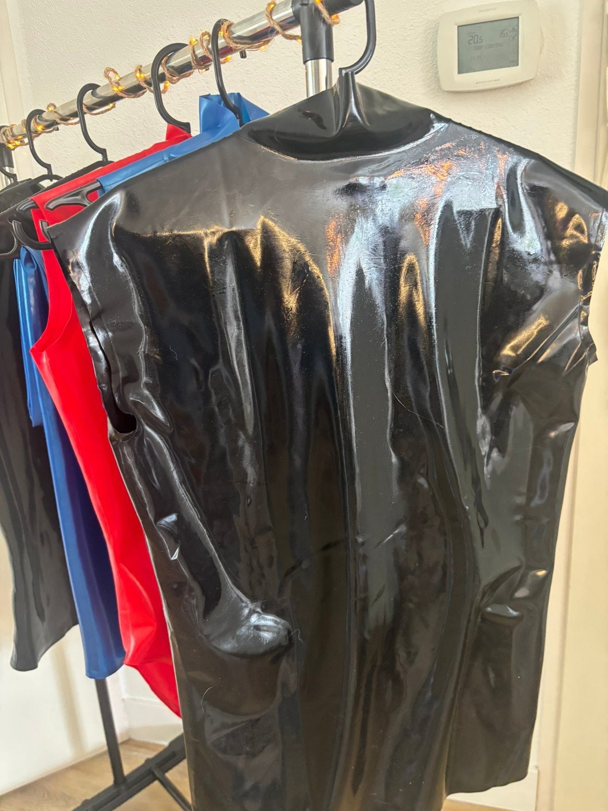 Sleeveless top / Latex / Maat XL, Verzenden, Zwart, Hemd