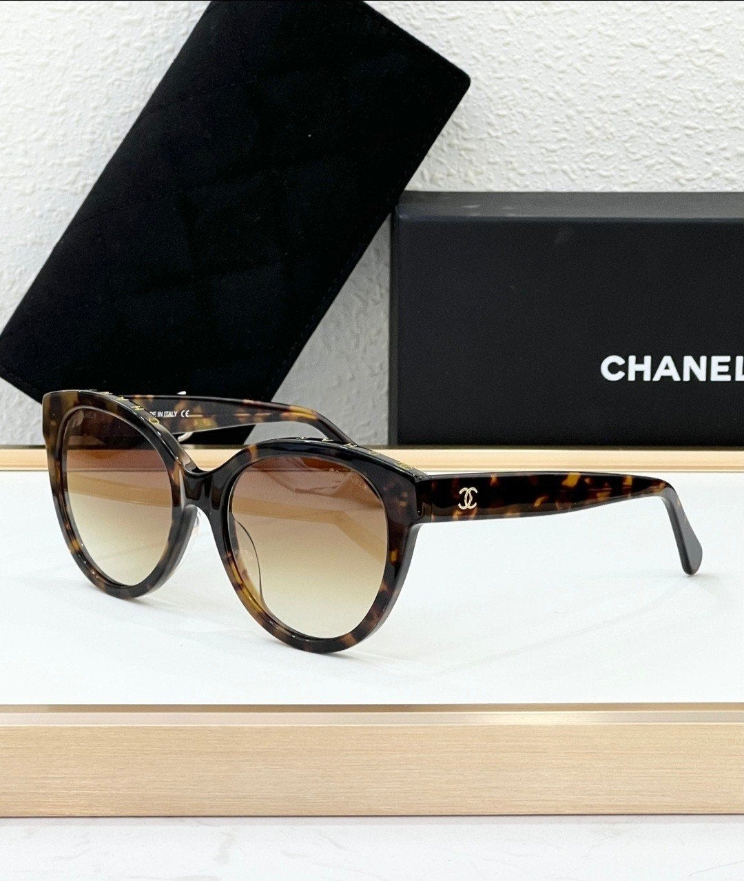Chanel CH5414 butterfly zonnebril, Overige merken, Zonnebril, Bruin, Nieuw