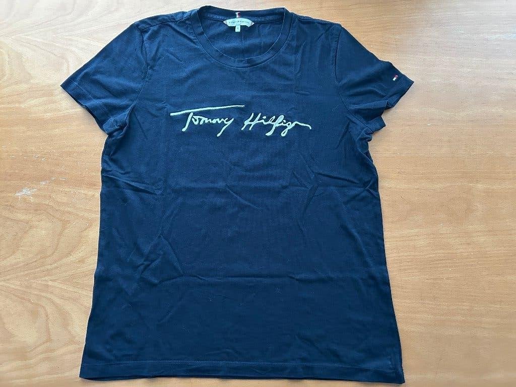 Tommy Hilfiger t shirt blauw maat S, Blauw, Ophalen of Verzenden, Korte mouw, Maat 36 (S)