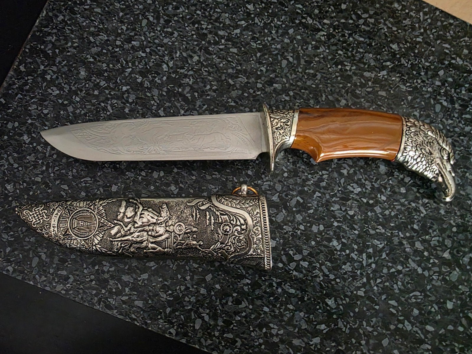 prachtige zilveren dolk decoratie mes metalen zwaard, Verzamelen, Ophalen of Verzenden, Nieuw