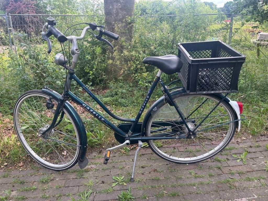 Gazelle Accent damesfiets donkergroen met 7 versnellingen, Ophalen, Versnellingen, Gazelle, 53 tot 56 cm