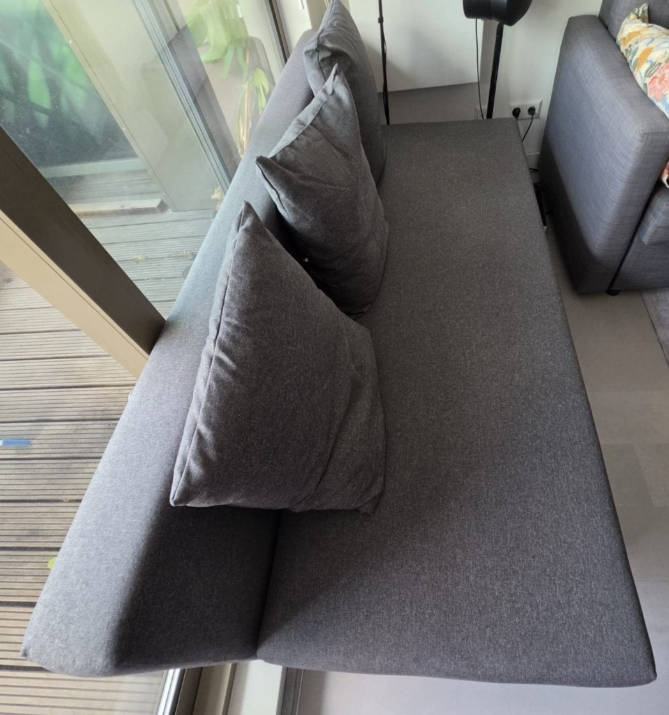 ASARUM 3-zits bank grijs/ 3 seater sofa/bed, Ophalen, 150 tot 200 cm, Driepersoons, 75 tot 100 cm