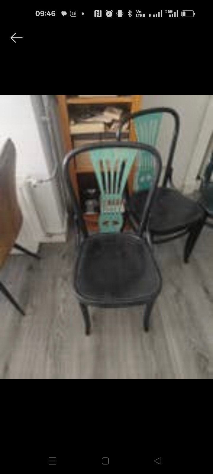 5 Bistrostoelen - Gratis af te halen, Bistro, Gebruikt, Zwart, Ophalen of Verzenden