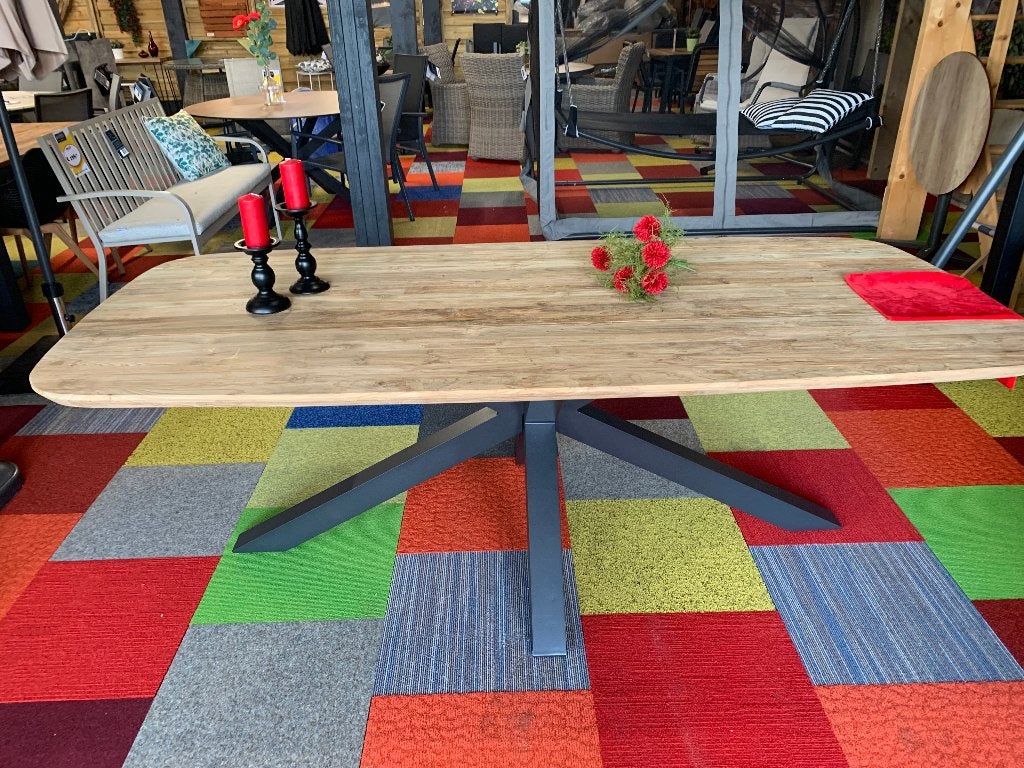 Teak Tafel, Huis en Inrichting, Ophalen, Teakhout, 50 tot 100 cm, Vijf personen of meer