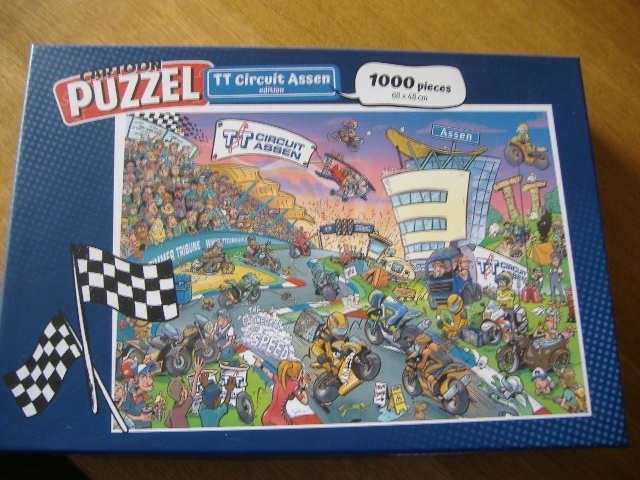 puzzel  TT Circuit Assen 1000 stukjes, Ophalen of Verzenden, 500 t/m 1500 stukjes, Zo goed als nieuw, Legpuzzel