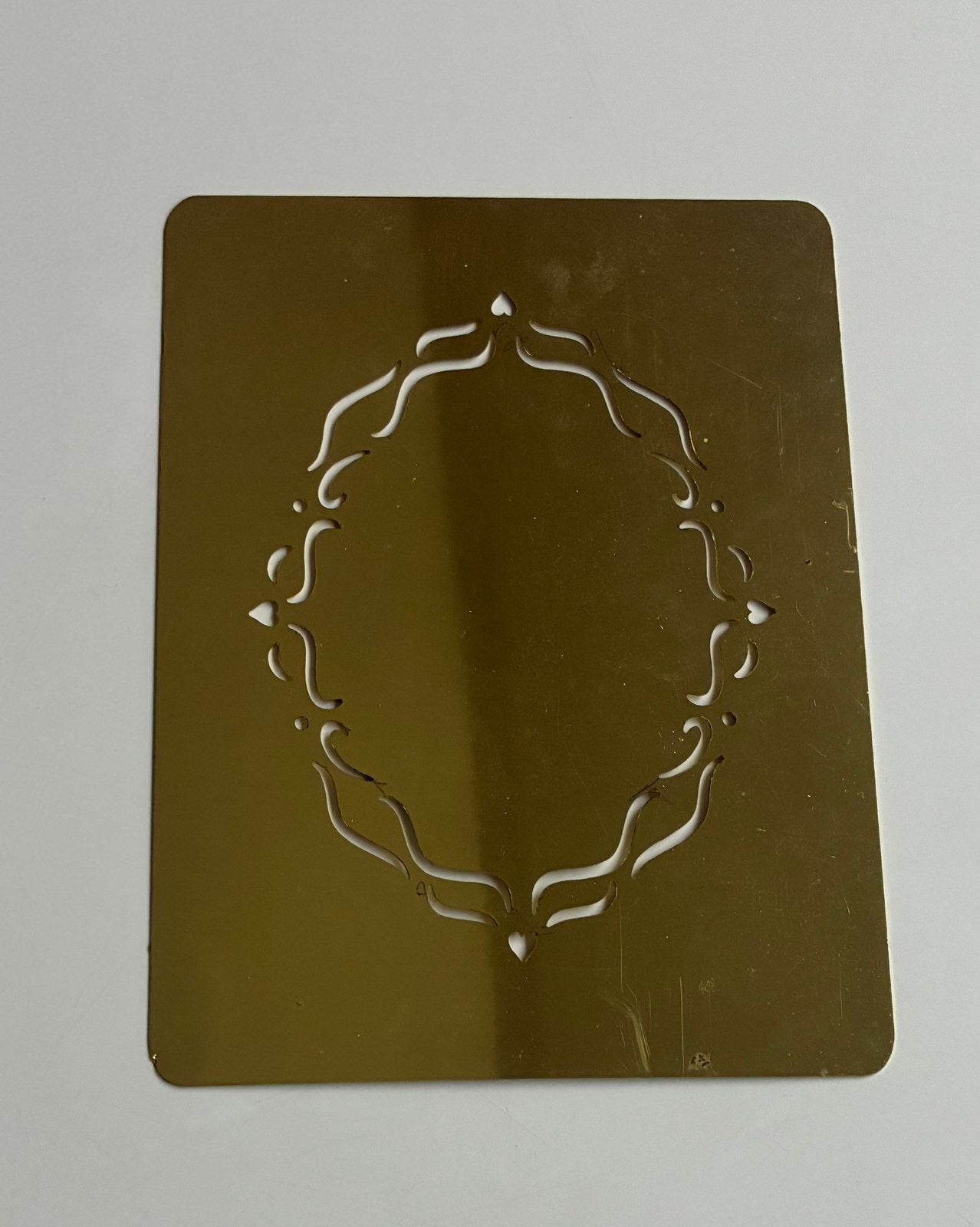 Decoratieve metalen sjabloon voor knutselen, Goud, Abstract, Gebruikt, Herbruikbaar