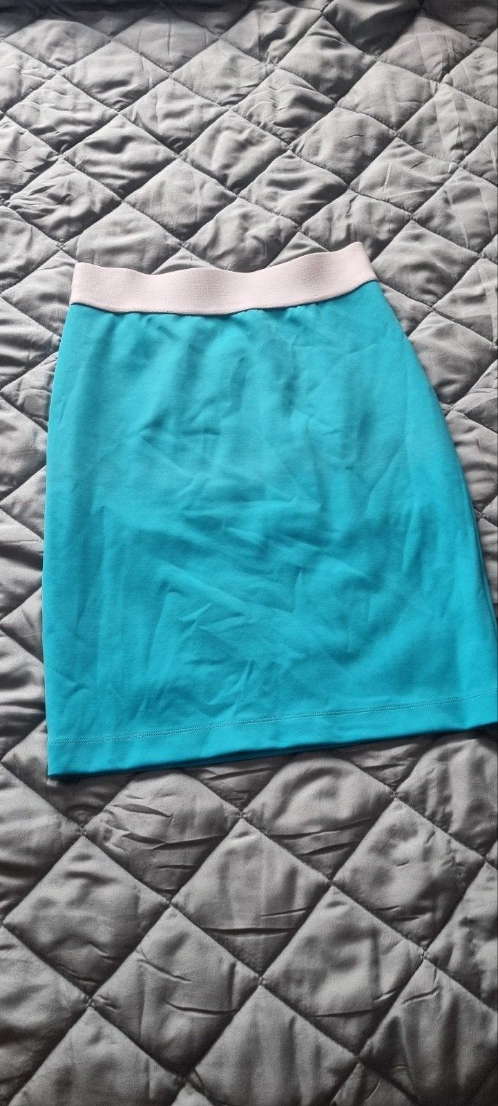 Vanilia turquoise rokje met witte band, Maat 38/40 (M), Blauw, Vanilia, Ophalen of Verzenden