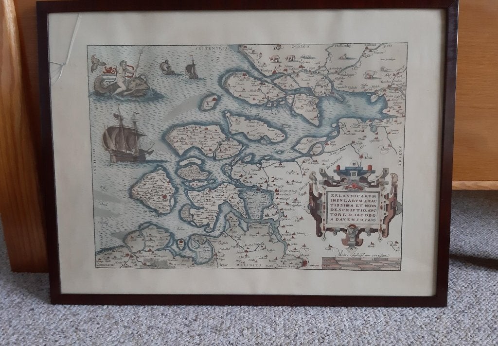 Oude kaart van Zeeland (Zelandicarum insularum), Landkaart, 1800 tot 2000, Nederland, Ophalen