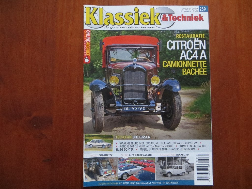 Klassiek & Techniek 259 Citroën AC4 A Camionnette Bachée, Ophalen of Verzenden, Nieuw, Citroën