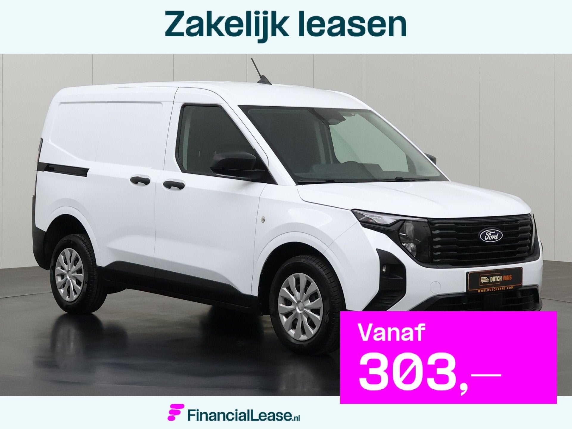 Ford Transit Courier Ecoblue | Navigatie | Camera | Airco |, Voorwielaandrijving, Gebruikt, 4 cilinders, Wit