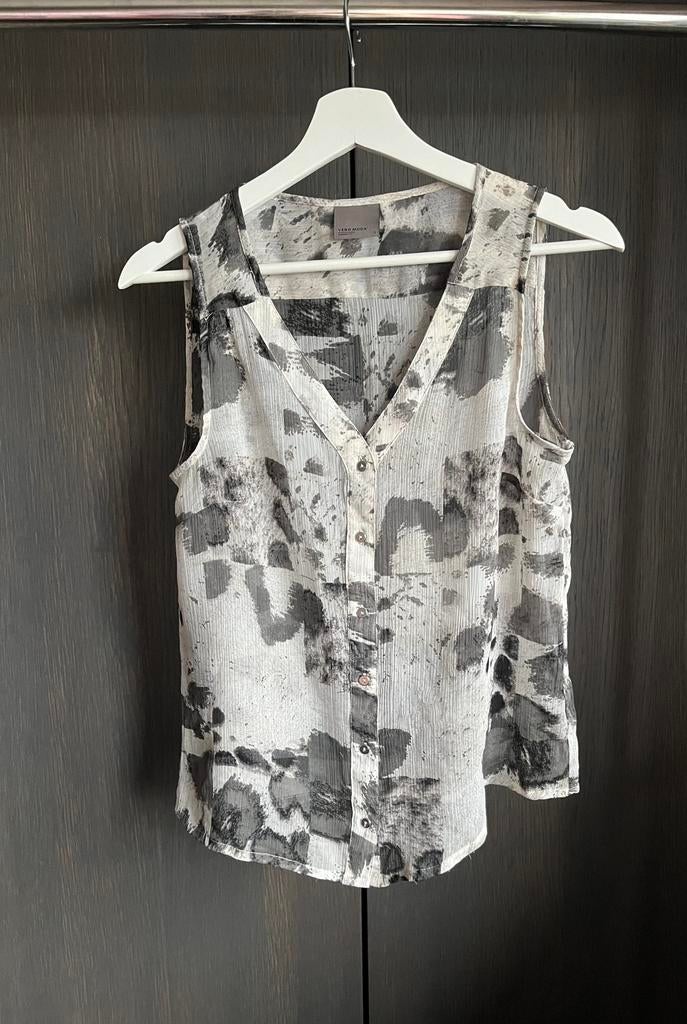 Vero Moda gevlekte blouse dames maat S / 36, Vero Moda, Beige, Ophalen of Verzenden, Gedragen