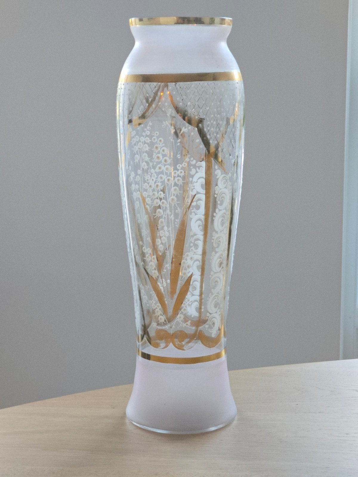 Antieke Art Nouveau glazen opaline vaas by Legras / Baccarat, Ophalen of Verzenden