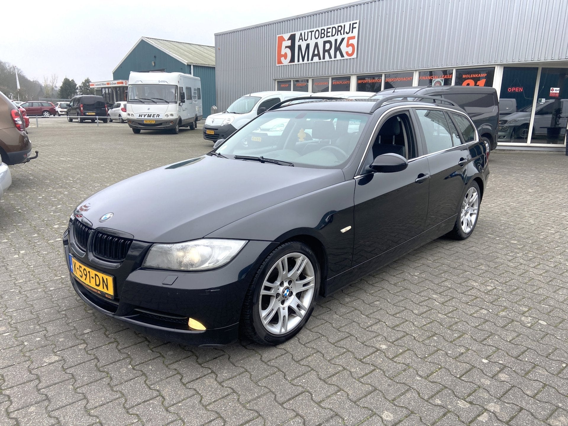 BMW 3-serie Touring 325i leer/navi/trekhaak, Auto's, Achterwielaandrijving, Gebruikt, Zwart, 2497 cc