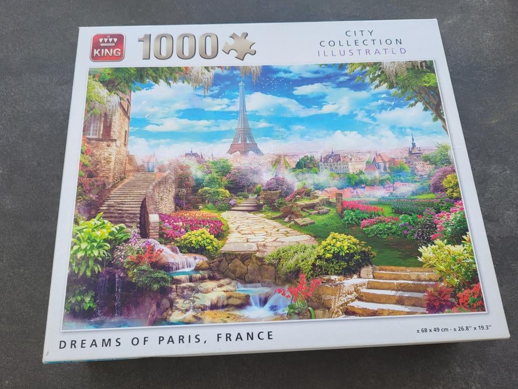 King puzzel Dreams of Paris, 1000 stukjes, Ophalen of Verzenden, 500 t/m 1500 stukjes, Zo goed als nieuw