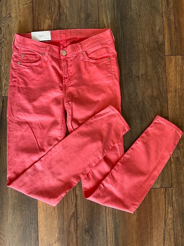 Dames broek 29 7 for all man kind koraal nieuw, Ophalen of Verzenden, Nieuw, Overige kleuren, W28 - W29 (confectie 36)