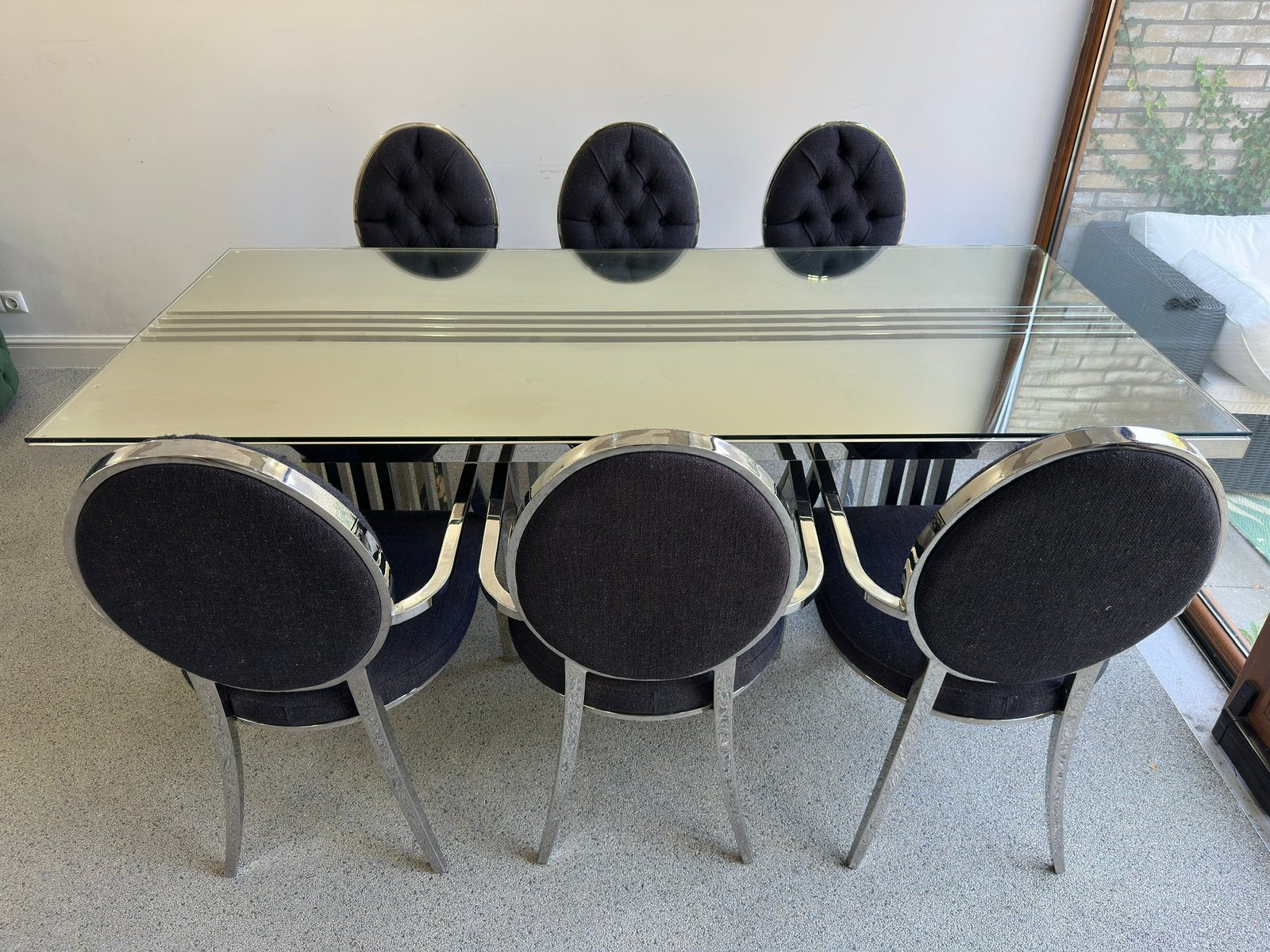 Eichholtz Collectie | Tafel, 8x stoelen, Dressoir, Vazen …, Ophalen, Gebruikt, 100 tot 150 cm, 75 cm of meer