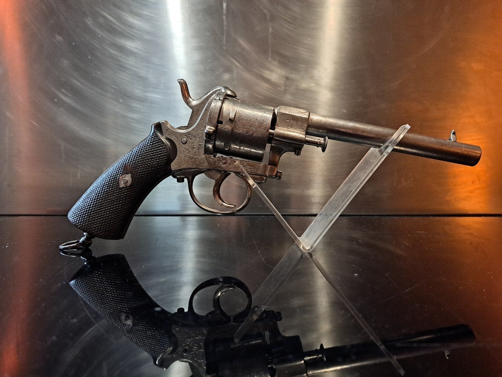 ANTIEK REVOLVER 1850 LEFAUCHEUX MARINE MONSTER 18MM PENVUUR, Verzamelen, Ophalen of Verzenden, Marine, Overige gebieden, Overige typen