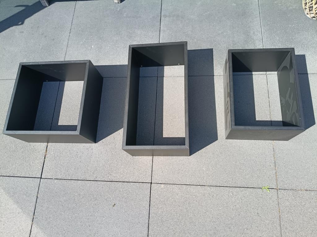 Set van 3 decoratieve kubussen - Zwart, Ophalen of Verzenden