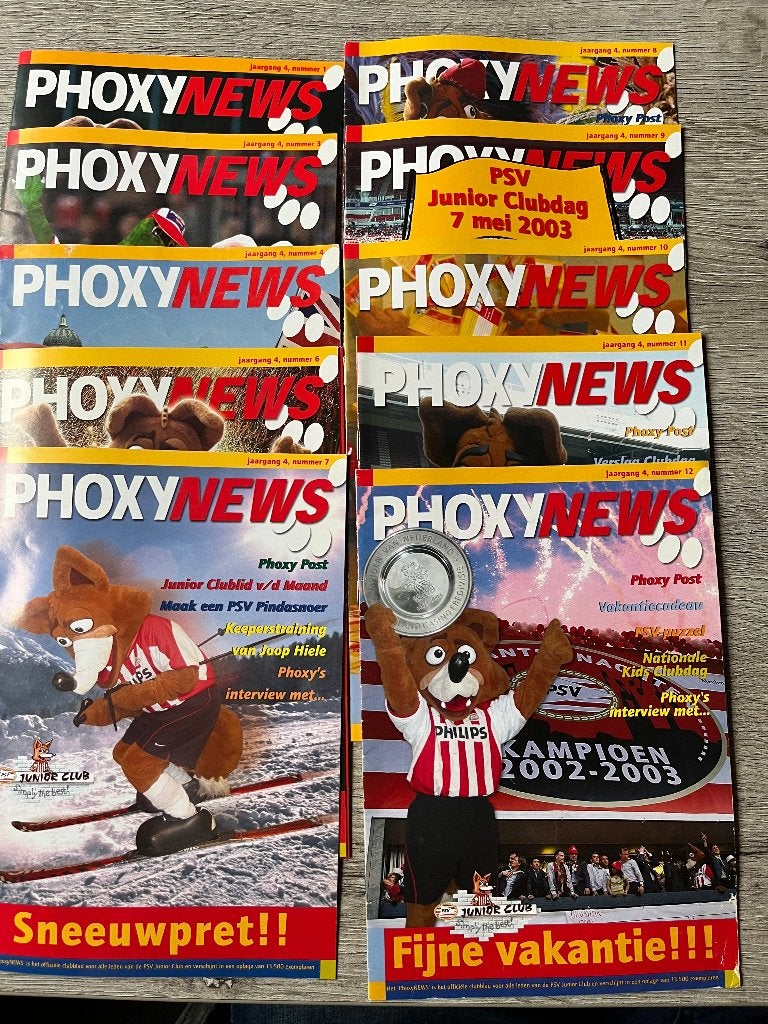 Jaargang 4 PSV Phoxy, Verzamelen, Ophalen of Verzenden, Gebruikt, PSV, Boek of Tijdschrift