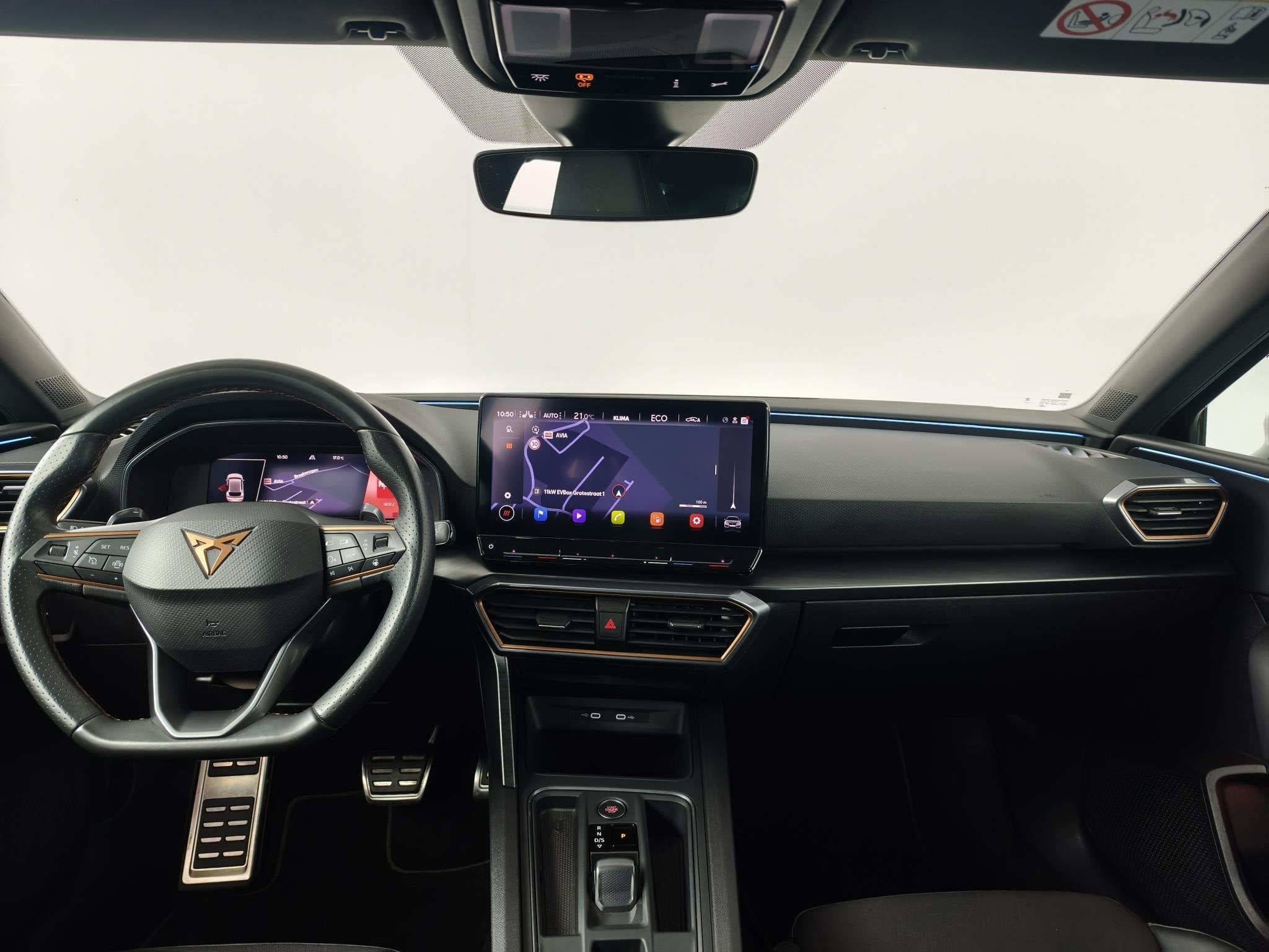 CUPRA Leon 1.4 e-Hybrid VZ Adrenaline Automaat | Leer | Stoe, Auto's, Cupra, Gebruikt, Met garantie (alle), Leon, Zwart