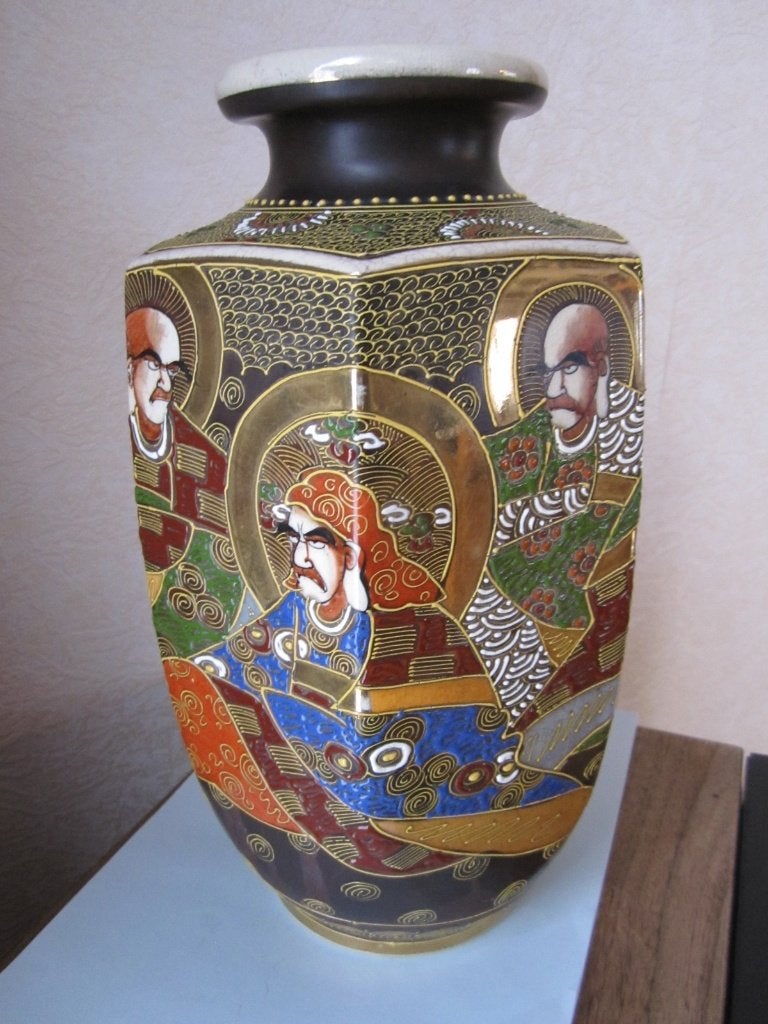 Antieke Japanse Satsuma vaas Kyoto Meiji periode 1900-, Antiek en Kunst, Verzenden