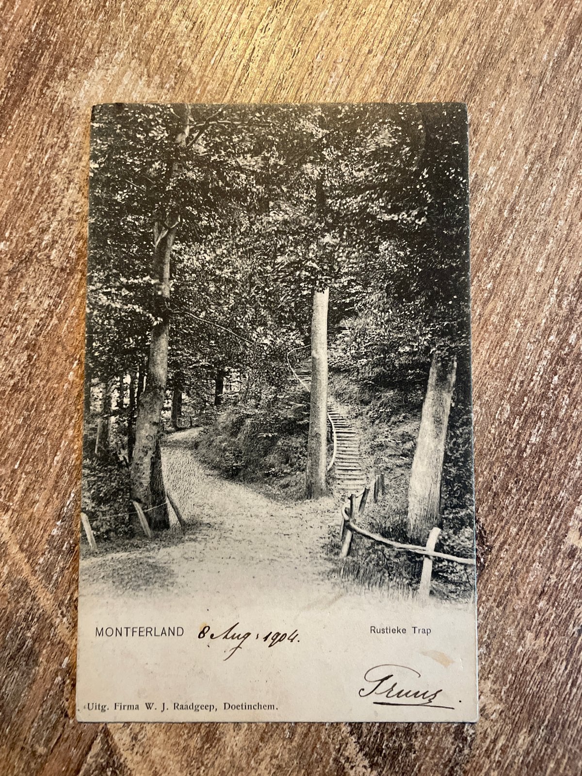 Oude ansichtkaart Montferland, Rustieke Trap, 1904, Ophalen of Verzenden, Voor 1920, Gelopen, Gelderland