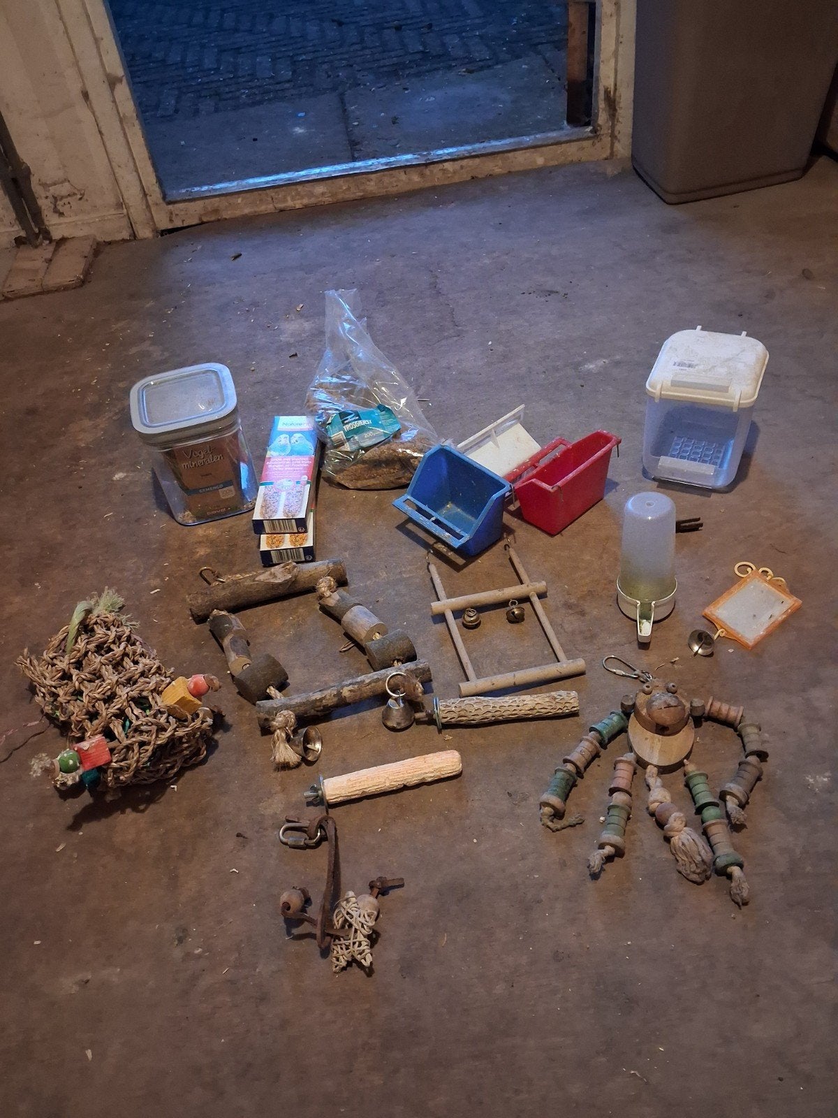 Parkieten kooi met assesoires, Ophalen, Gebruikt, Kooi-accessoires