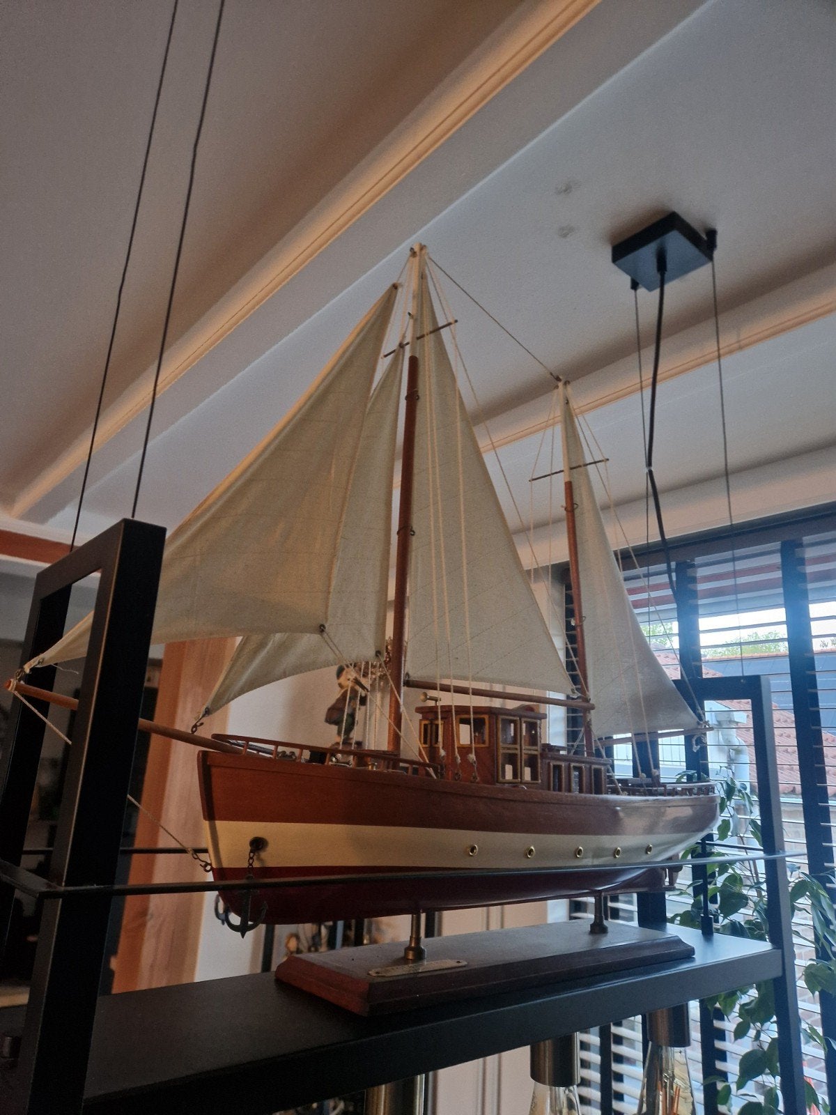 Prachtig houten scheepsmodel - Trotamares Barcelona, Ophalen of Verzenden, Zo goed als nieuw, Groter dan 1:32, Overige merken