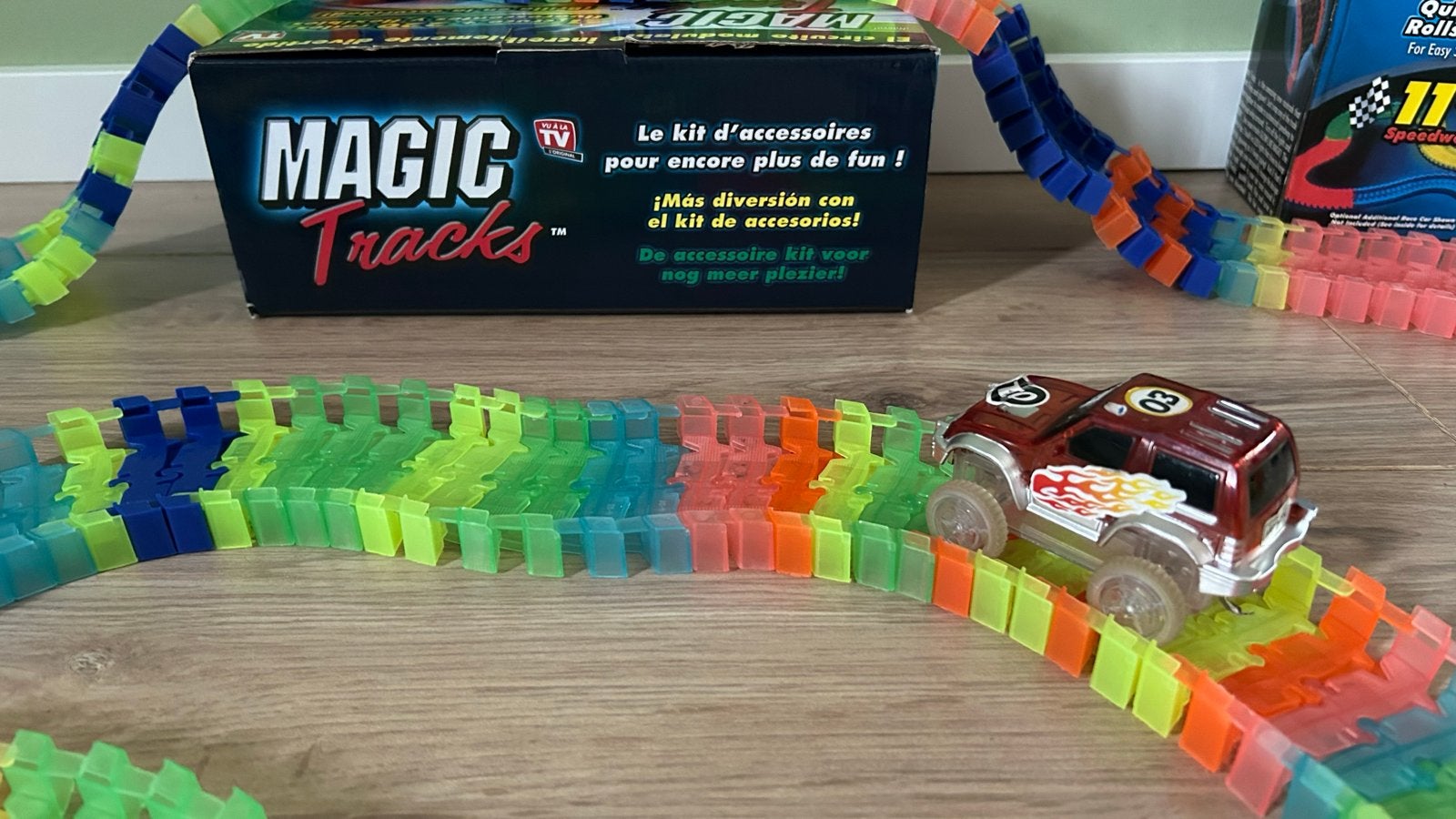 Magic Tracks Racebaan met auto en accessoires, Zelf te bouwen, Elektrisch, Ophalen, Overige merken