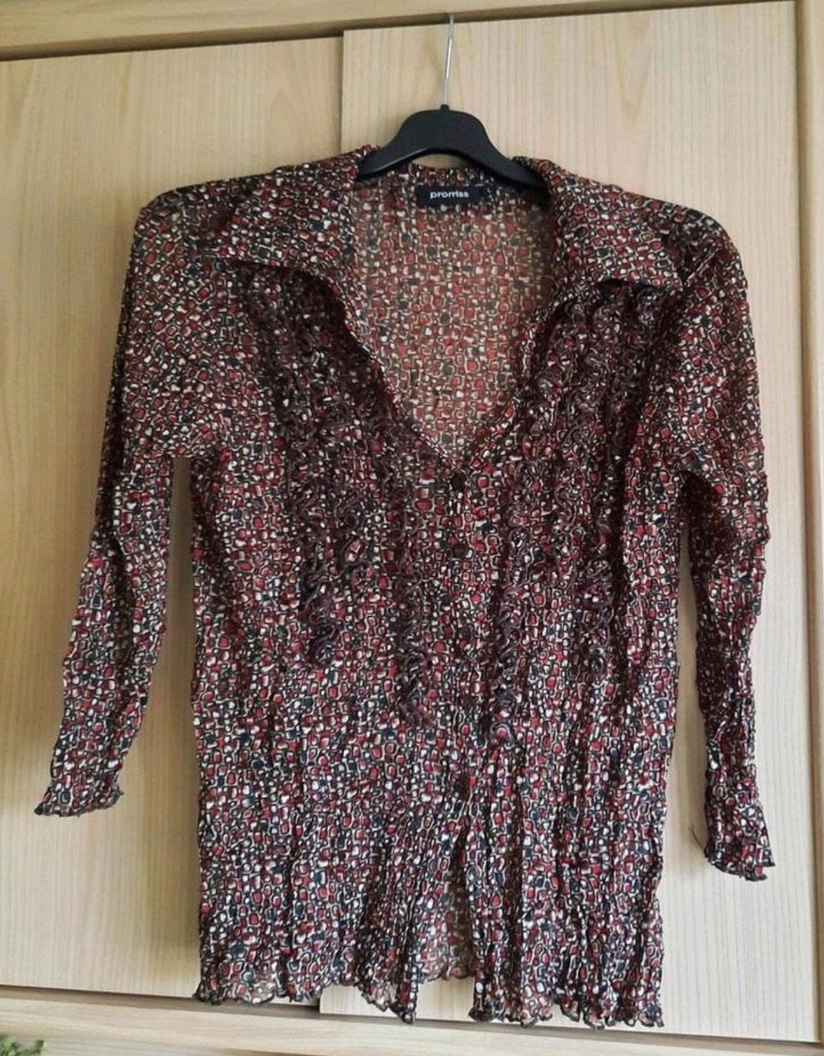 Leuke blouse maat L, Promiss, Ophalen of Verzenden, Zo goed als nieuw, Rood